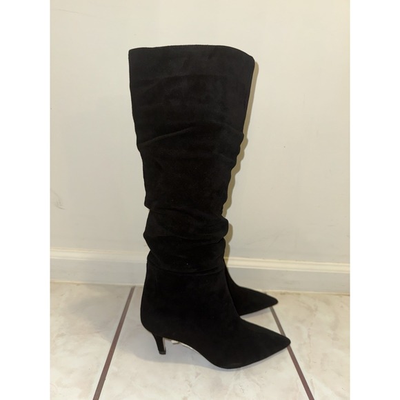 NEW Jessica Simpson Black Suede Slouchy Knee High Kitten Heel Boot Size 6.5 - Picture 7 of 15